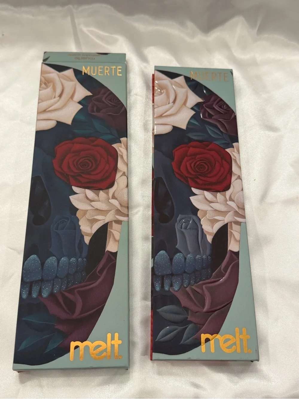 Melt Cosmetics MUERTE Eyeshadow Palette NEW Jewel Tones Luxury Gothic Skull Art